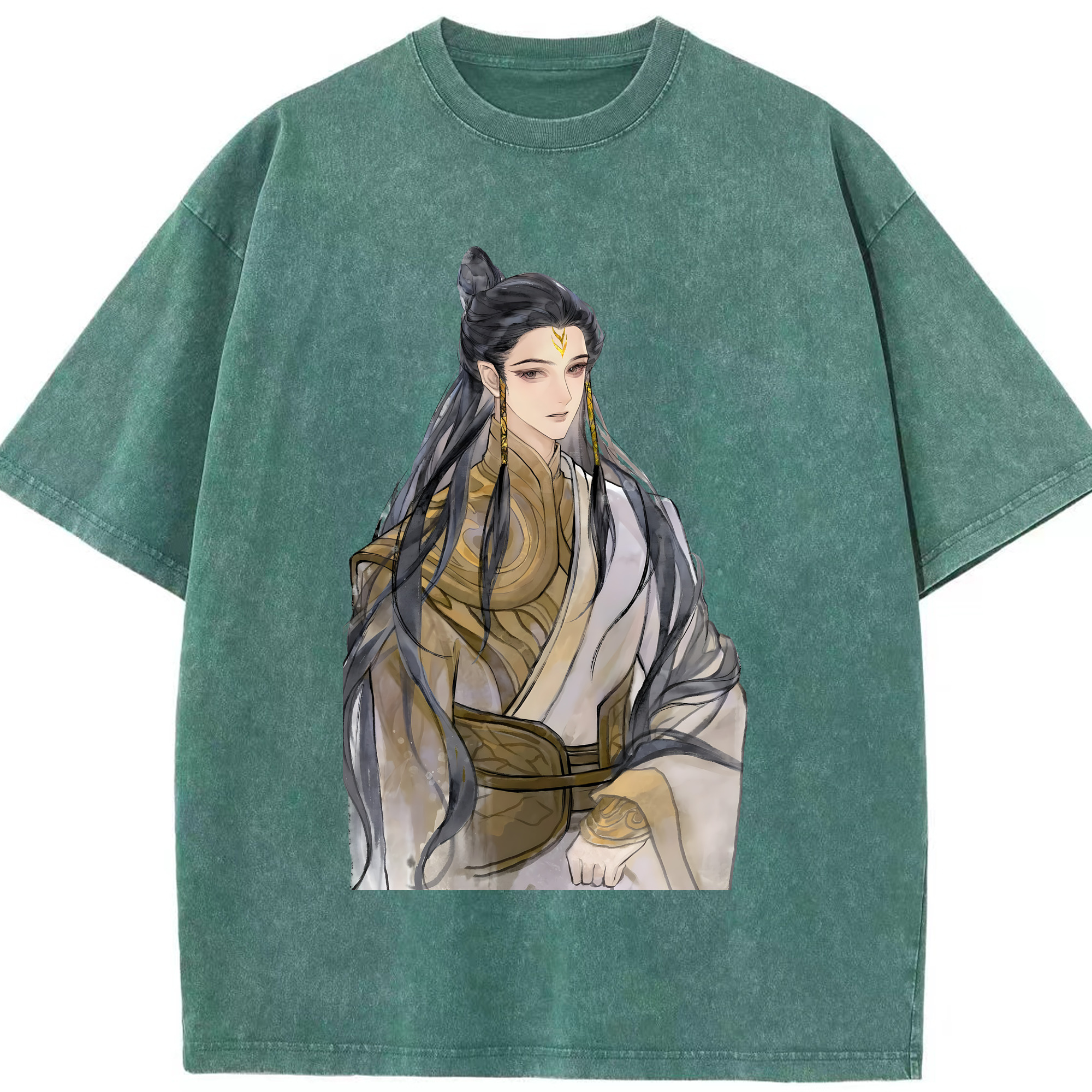 （画像用） Ne Zha 2 ナタ 魔童の大暴れ 綿100% ヴィンテージ風 半袖Tシャツ（フロントプリント）